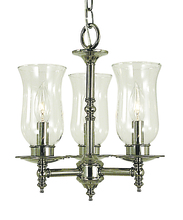  2508 BN - 3-Light Brushed Nickel Sheraton Mini Chandelier