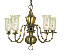  2545 SP - 5-Light Satin Pewter Jamestown Dining Chandelier