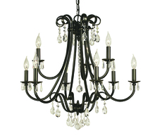  2999 MB - 9-Light Mahogany Bronze Liebestraum Dining Chandelier