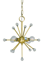  3084 SB - 4-Light Satin Brass Supernova Chandelier