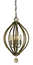  4344 AB - 4-Light Antique Brass Chandelier