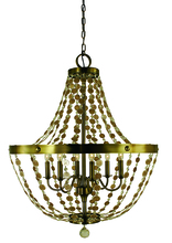  4486 AB - 6-Light Antique Brass Naomi Chandelier