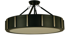  4596 MBLACK/PN - 4-Light 23" Matte Black/Polished Nickel Pantheon Flush Mount