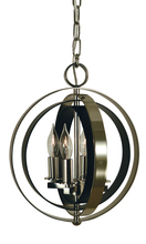  4650 SB/SW - 4-Lt.Satin Brass/Satin White Constellation Pendant