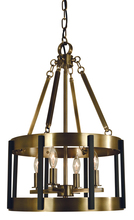  4664 PN/MBLACK - 4-Light Polished Nickel/Matte Black Pantheon Pendant