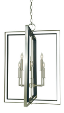  4865 BN/MBLACK - 6-Light Brushed Nickel/Matte Black Symmetry Chandelier