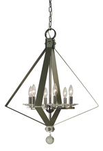  4926 PN/SP - 6-Light Polished Nickel/Satin Pewter Ice Chandelier