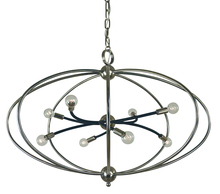  4949 PN/MBLACK - 8-Light Polished Nickel/Matte Black Orbit Chandelier