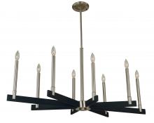  5352 BN/MBLACK - 8-Light Brushed Nickel/Matte Black Jessica Dining Chandelier