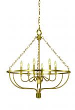  5680 MBLACK - 6-Light Matte Black West Town Dining Chandelier