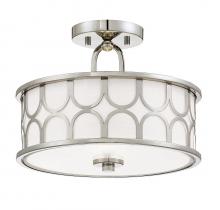  M60015PN - 2-Light Ceiling Light in Polished Nickel