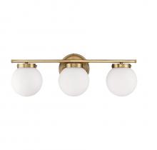  M80023NB - 3-Light Bathroom Vanity Light in Natural Brass