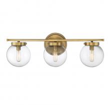  M80024NB - 3-Light Bathroom Vanity Light in Natural Brass