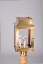  5643-DB-CIM-CLR - Pagoda Post Dark Brass Medium Base Socket with Chimney Clear Glass