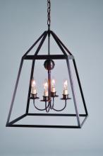  9732-VG-LT4-NG - Hanging Verdi Gris 4 Candelabra Cluster NO Glass