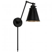  AA1011MB - Plug-In Optional Swing Arm Sconce in Matte Black