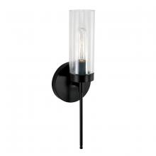  AA1016MB - Sconce in Matte Black with Clear Glass