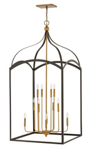  3419BZ - Double XL Three Tier Open Frame Chandelier