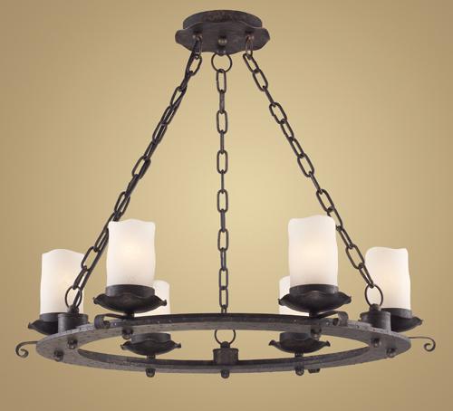 Casa Rustica 6-light Chandelier In Distressed