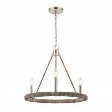  32483/3 - Abaca 20'' Wide 3-Light Chandelier - Polished Nickel