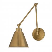  8475-AG-MS - Aidan 18.5'' High 1-Light Swingarm Sconce - Aged Brass