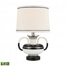  H0019-7995-LED - Luxor Gardens 18'' High 1-Light Table Lamp - White - Includes LED Bulb