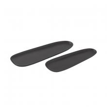  H0897-9845/S2 - Blain Tray - Set of 2 Matte Black