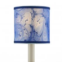  0900-0014 - Marble Blue Paper Drum Chandelier Shade