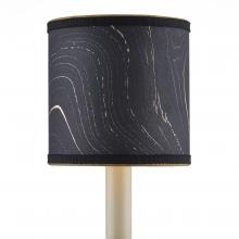  0900-0020 - Marble Black Paper Drum Chandelier Shade