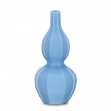  1200-0609 - Sky Blue Octagonal Double Gourd Vase