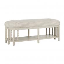  7000-0672 - Norene Gray Bench, Demetria Parchment