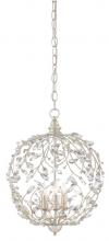  9000-0076 - Crystal Bud Silver Orb Chandelier