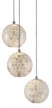  9000-0717 - Finhorn 3-Light Round Multi-Drop Pendant