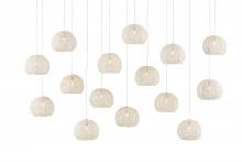  9000-0913 - Piero White 15-Light Linear Multi-Drop Pendant