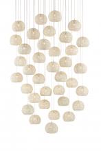  9000-0915 - Piero White 36-Light Round Multi-Drop Pendant