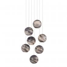  9000-1007 - Palatino 7-Light Round Multi-Drop Pendant