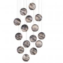  9000-1008 - Palatino 15-Light Round Multi-Drop Pendant