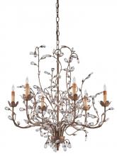  9882 - Crystal Bud Medium Gold Chandelier