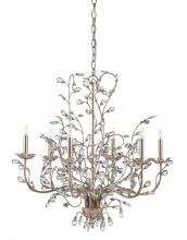  9973 - Crystal Bud Medium Silver Chandelier