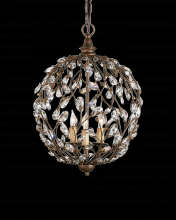  9652 - Crystal Bud Gold Orb Chandelier