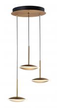  E21543-90BKGLD - Saucer-Multi-Light Pendant